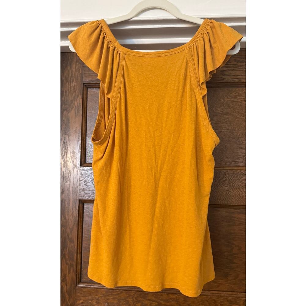NATION LTD Aven Cami Top Ruffle Sleeve Pima Cotton Tee Size XL - Picture 4 of 5
